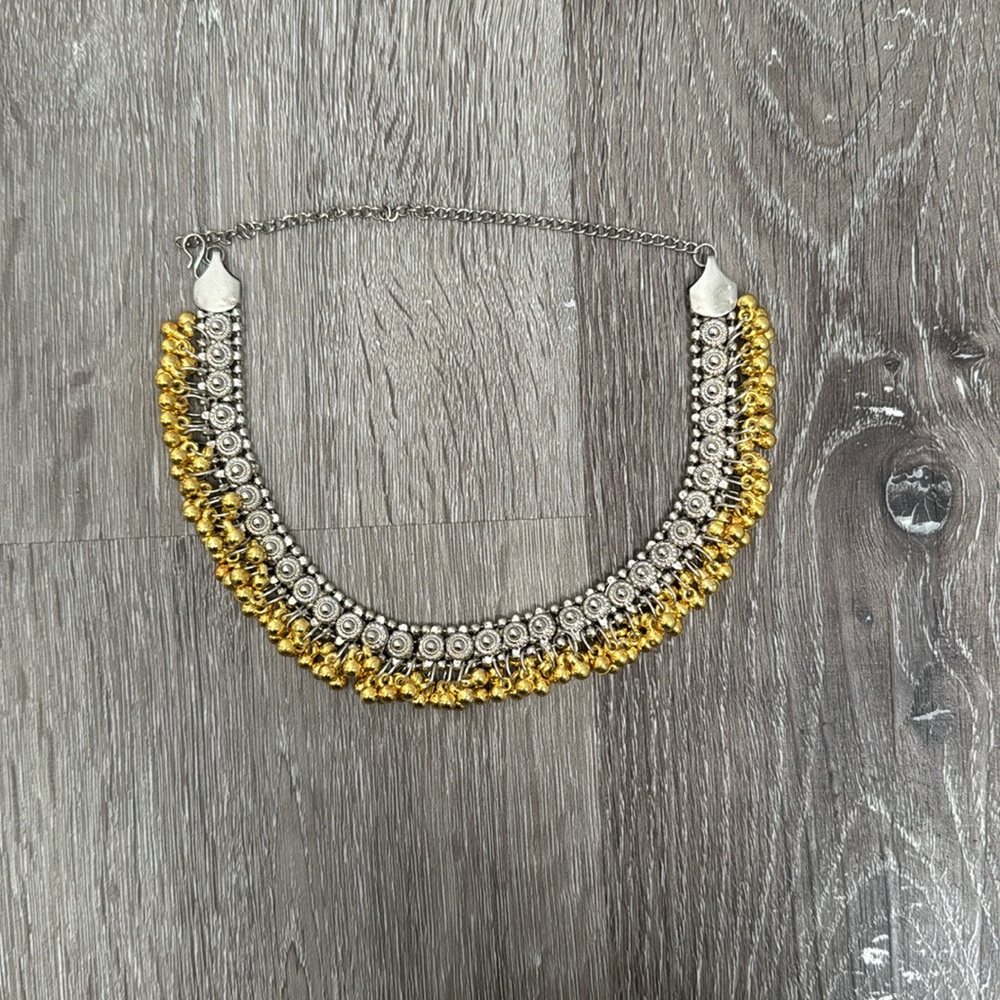 Adjustable Gold Beaded Necklace
